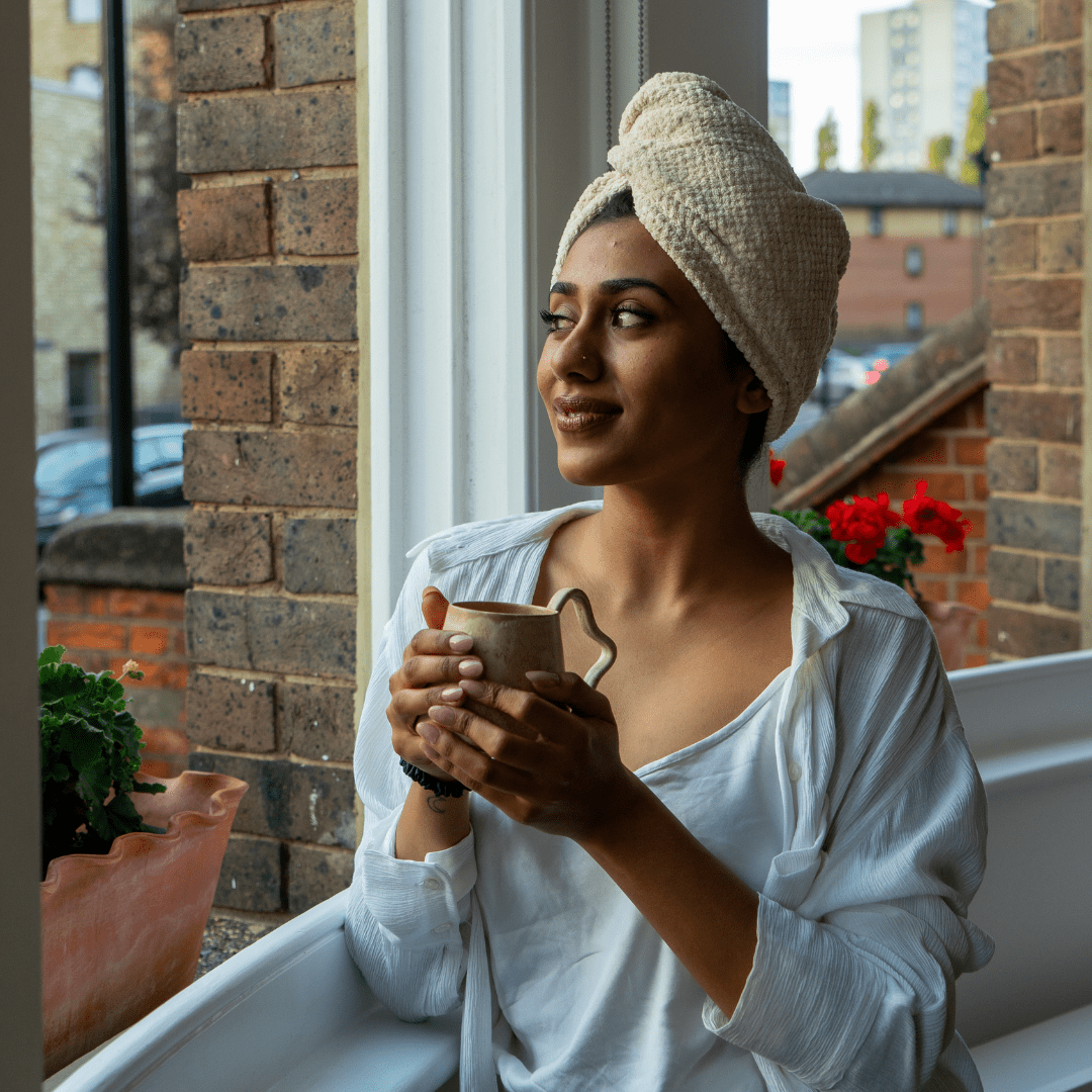 Deluxe microfibre towel wrap in window