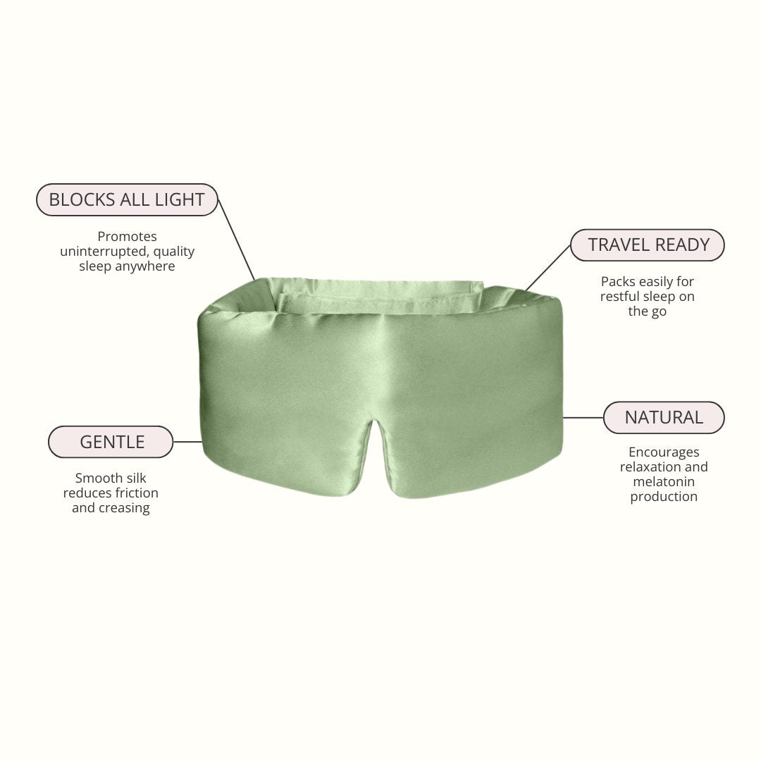 Silk deep sleep mask with the qualities