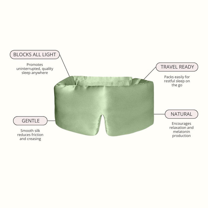 Silk deep sleep mask with the qualities