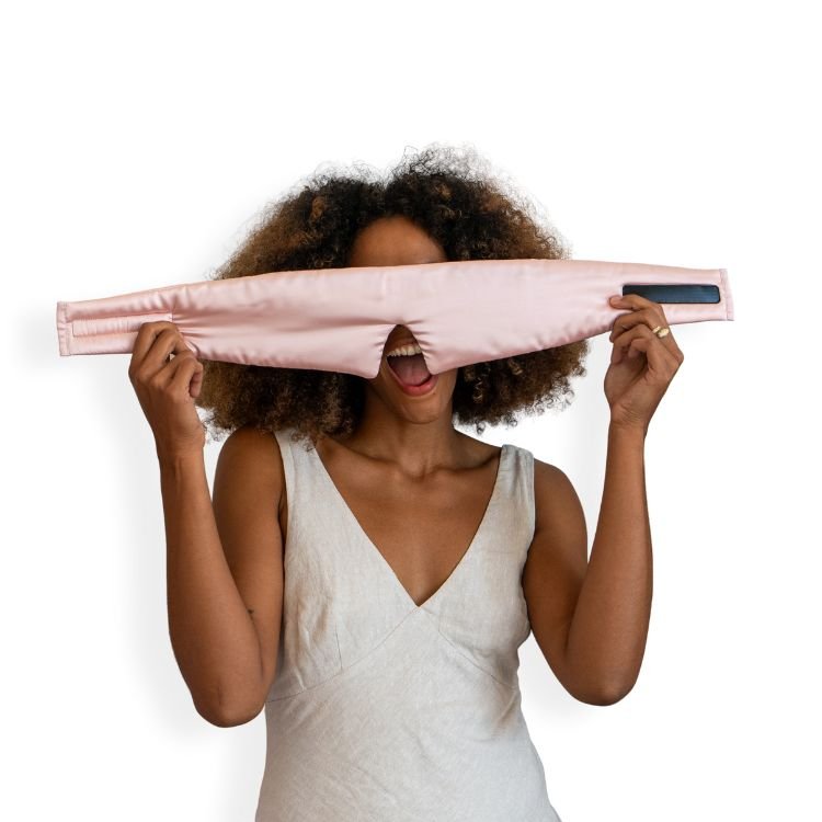 pink silk deep sleep mask 