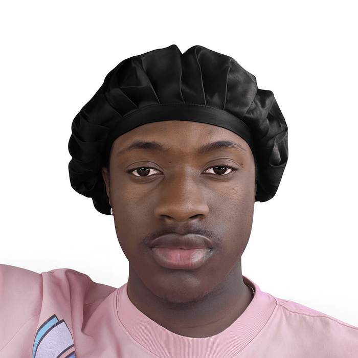 Satin Bonnet Bonnet Cap For Men Curly Hair Night Cap Silk Men's