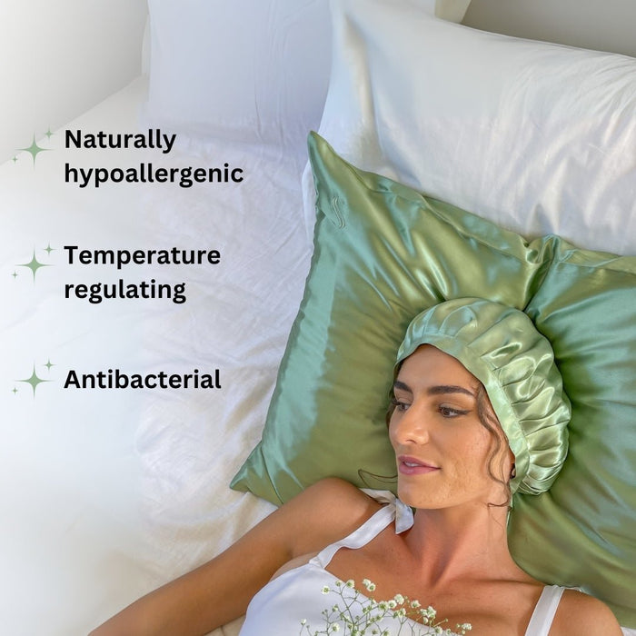 Sleep Silk Pillow Hair Benefits Silk Sleep Bonnet For Curly