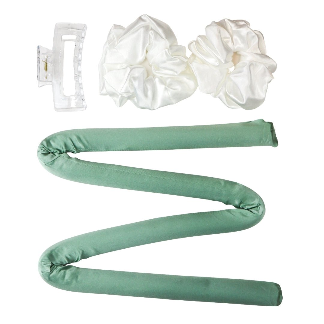 Normal barrel silk heatless hair curler 
