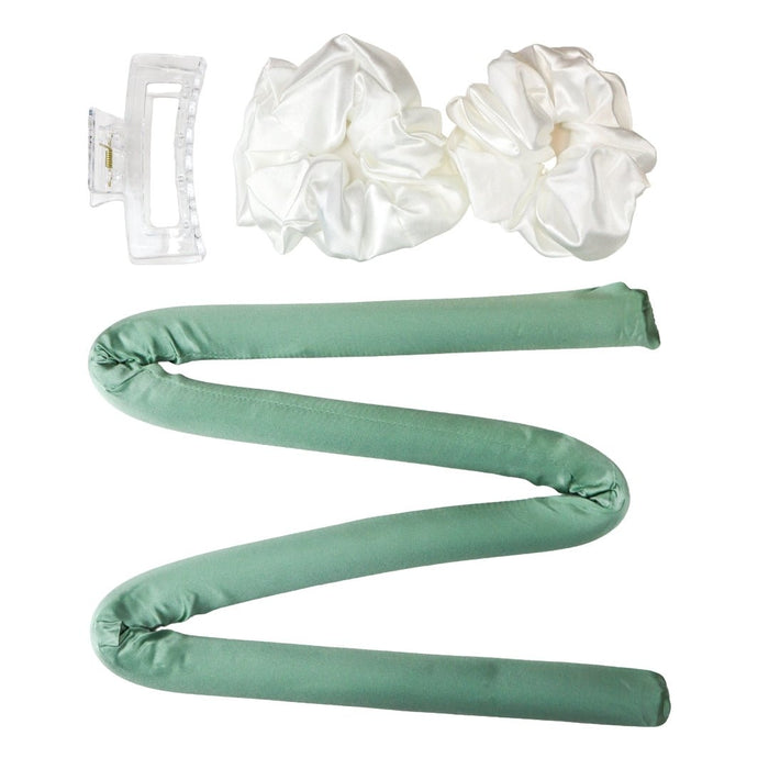 Normal barrel silk heatless hair curler 
